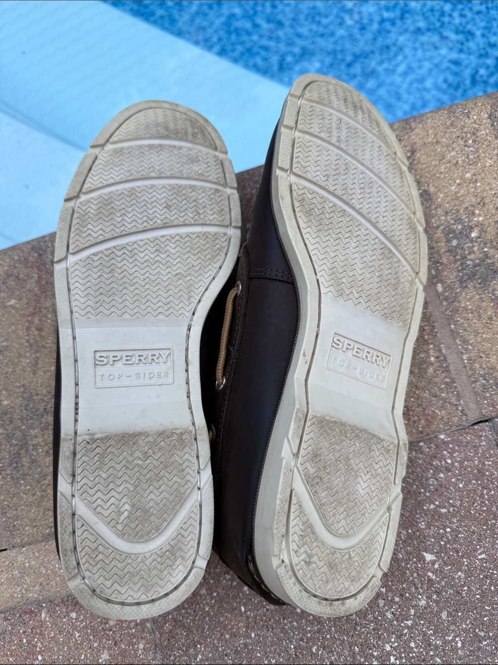 Sperry Dark Brown Leather 2-Eye Boat Shoes with Tan Laces - Picture 5 of 8